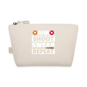 Aim shoot swear funny billiards billiard player - Organic Pouch - nature - Front