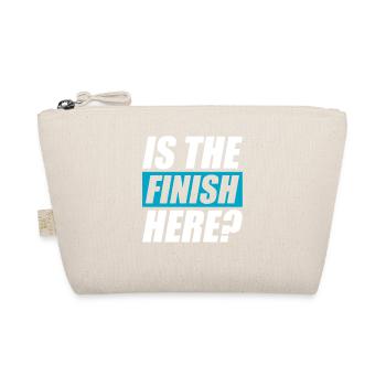 Is the finish here? funny running jogging runner - Organic Pouch - nature - Front