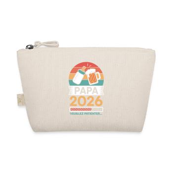 Papa 2026 Veuillez Patienter Futur Papa Humour - Trousse biologique - nature - Devant