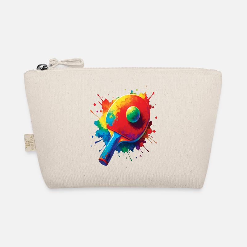 Tennis de Table – Design Sport Ping-Pong Splash - Bio-Täschchen - Natur