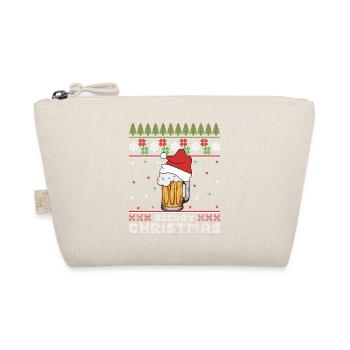 Frohe Weihnachtsbier, hässlicher Pullover – Geschenk - Bio-Täschchen - Natur - Vorne