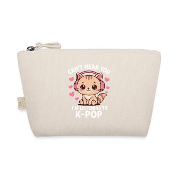 Kawaii Cat Love for K-Pop Fans - Organic Pouch - nature - Front