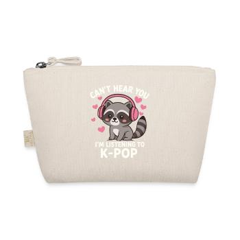 Kawaii raccoon listens to K-Pop - Organic Pouch - nature - Front