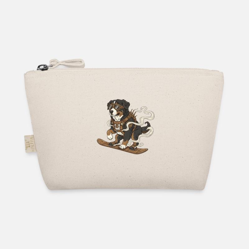 Chien steampunk Saint-Bernard sur snowboard Trousse biologique