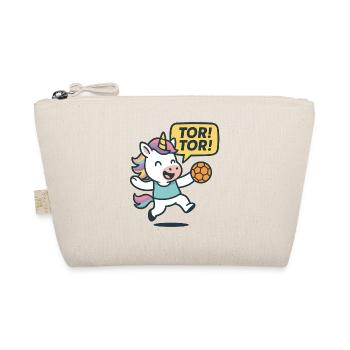 Unicorn Handball Goal Goal, Cheering Child Motif - Organic Pouch - nature - Front