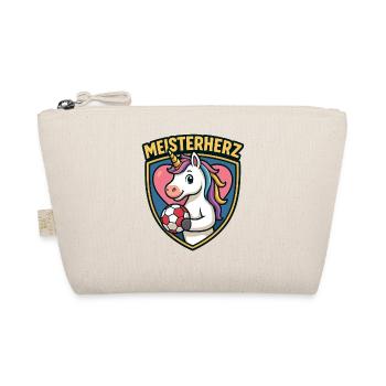 Unicorn Handball Master's Heart, Heart Team Love - Organic Pouch - nature - Front