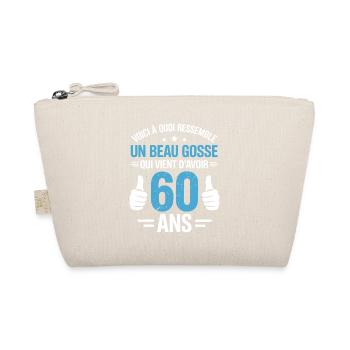 Handsome 60 Year Old Design Birthday Man 60 Year Old - Organic Pouch - nature - Front