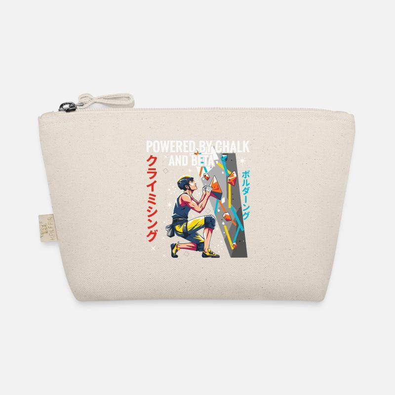 Powered By Chalk And Beta Climbing Design Organic Pouch