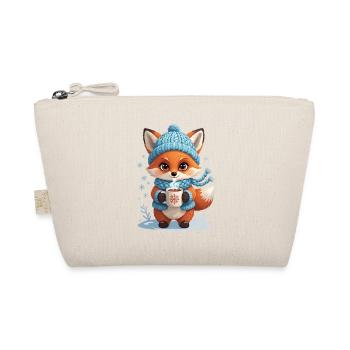 Winter fox with cocoa - Organic Pouch - nature - Front