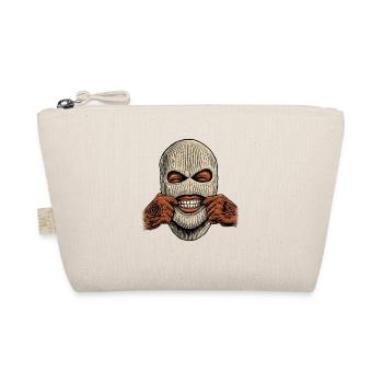 Gangster Ski Mask 90s Old School Hip Hop - Organic Pouch - nature - Front