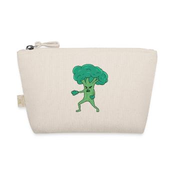Broco Lee Funny Broccoli Martial Arts Kung Fu Pun  - Organic Pouch - nature - Front