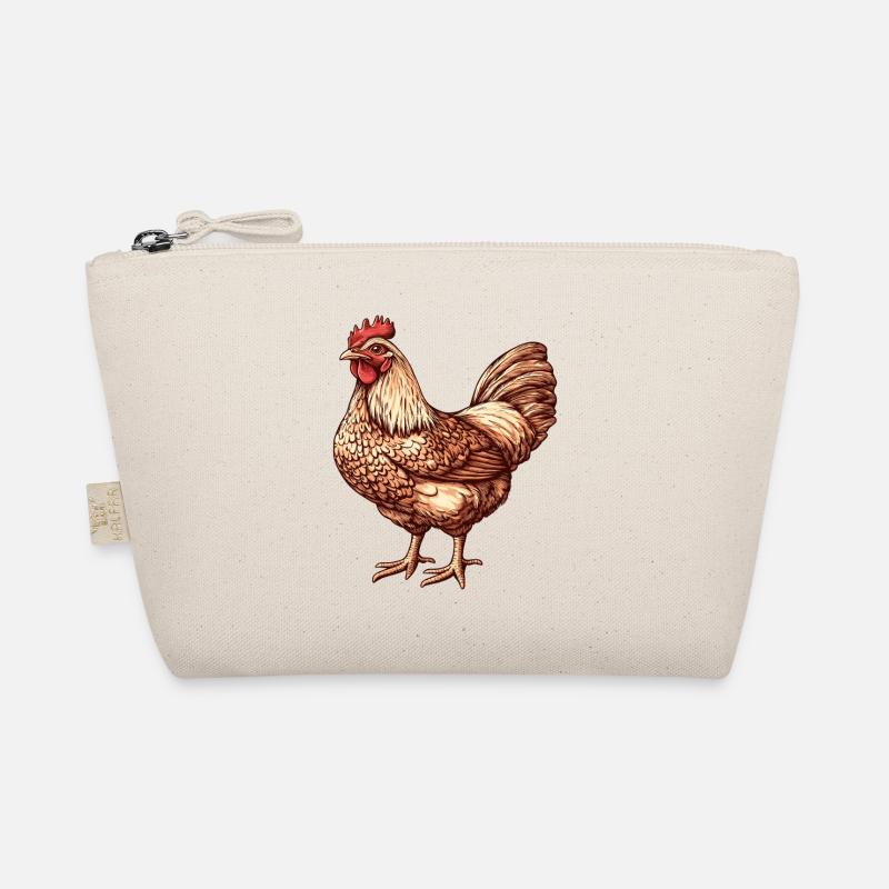 Lebendige Huhn-Illustration Bio-Täschchen