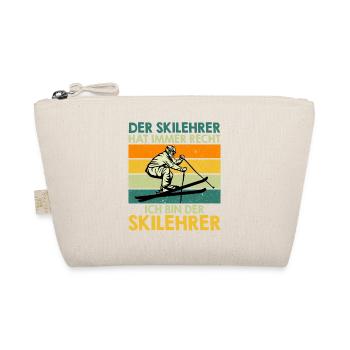 Skiing THE SKI INSTRUCTOR IS ALWAYS QUITE FUNNY - Organic Pouch - nature - Front
