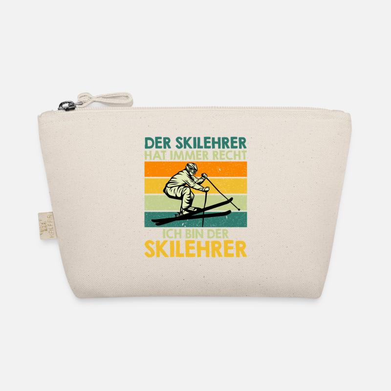 Skiing THE SKI INSTRUCTOR IS ALWAYS QUITE FUNNY Organic Pouch