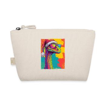 Dinosaur Brontosaurus Christmas Portrait - Organic Pouch - nature - Front