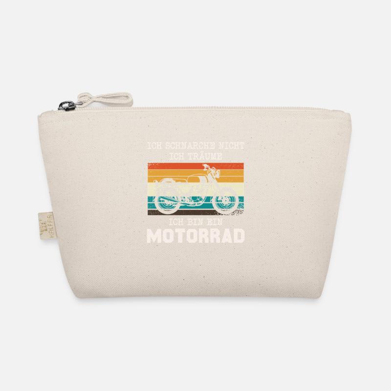 Vintage Motorcycle Dream Retro Stripes Organic Pouch