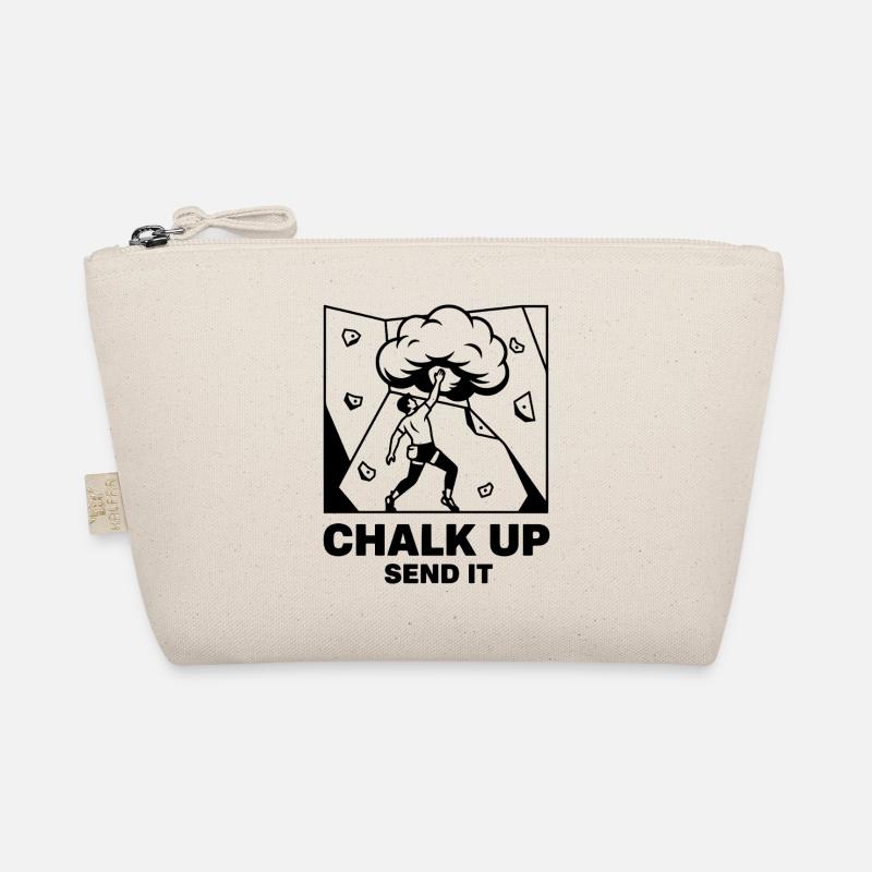 Chalk Up Send It Rock Climbing Fun Organic Pouch