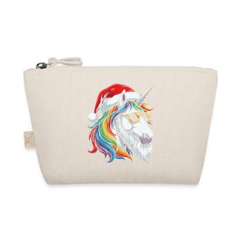 Santa Unicorn Xmas Magic Christmas - Organic Pouch - nature - Front