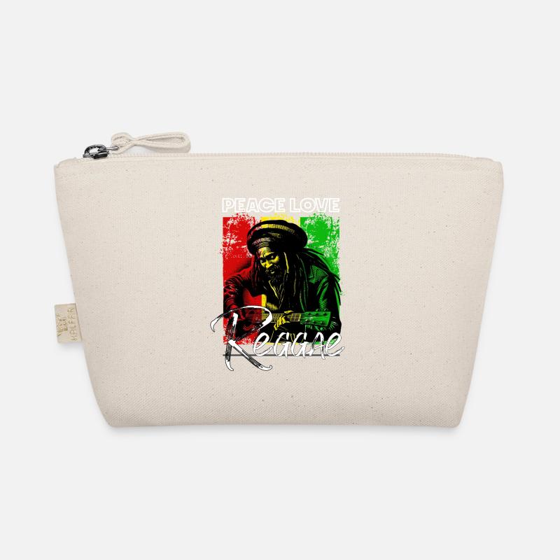 Frieden Liebe Reggae Rastafari Gitarre Bio-Täschchen