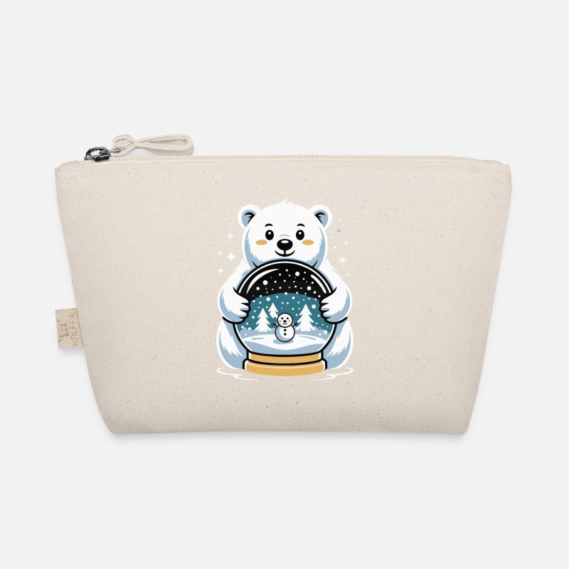 Polar Bear Snow Globe Impression Organic Pouch