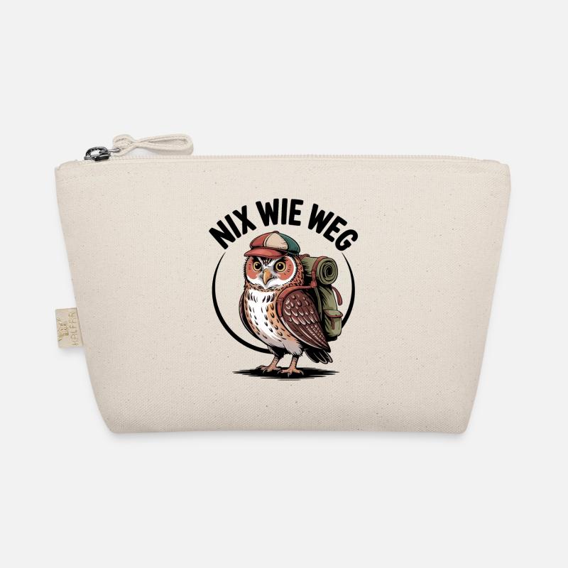 Hiking owl with backpack Organic Pouch