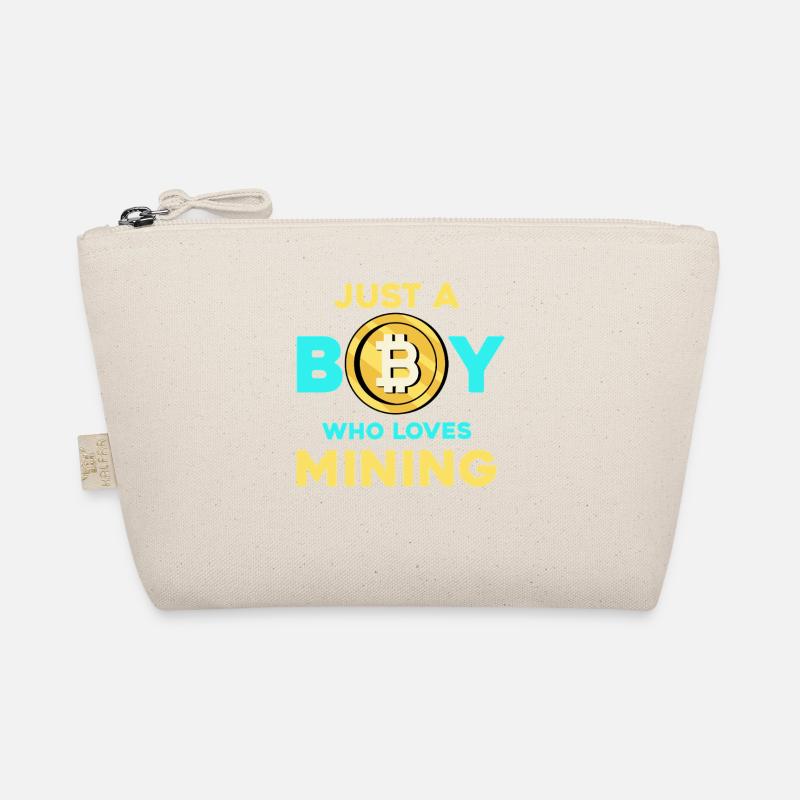 Krypto Mining Junge – Bitcoin Leidenschaft Bio-Täschchen