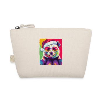Panda Christmas Portrait - Organic Pouch - nature - Front