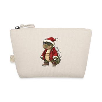 Dinosaurier stegosaurus Weihnachten Winter - Bio-Täschchen - Natur - Vorne