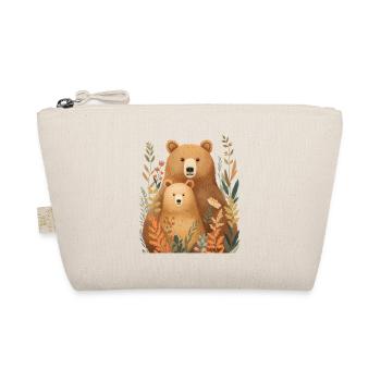 Forest bear couple in autumn foliage - Organic Pouch - nature - Front