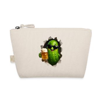 Pickle with beer and sunglasses - Organic Pouch - nature - Front