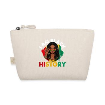 I Am Black History – Pride and Power - Organic Pouch - nature - Front