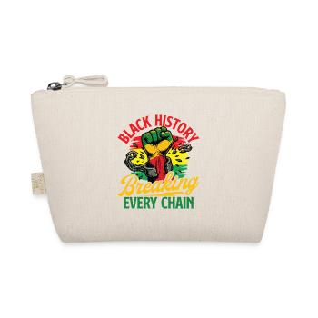 Black History Breaking Every Chain - African - Organic Pouch - nature - Front