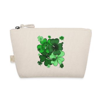 Green Shamrock Pattern - Organic Pouch - nature - Front