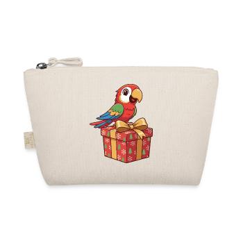 Perroquet de Noël sur la boîte cadeau - Trousse biologique - nature - Devant