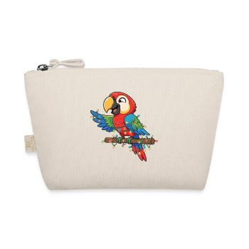 Colorful parrot with fairy lights - Organic Pouch - nature - Front