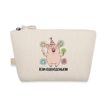 Team Lucky Pig New Year's Eve - Organic Pouch - nature - Front