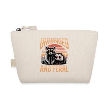 Funny Opossum and Raccoon - Organic Pouch - nature - Front