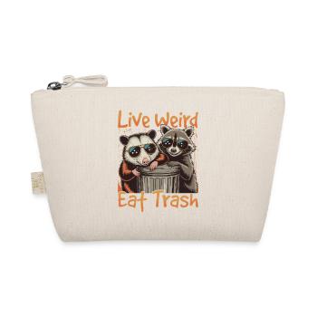 Funny Opossum and Raccoon - Organic Pouch - nature - Front