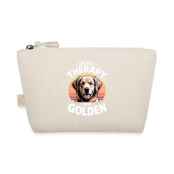 Golden Therapy Dog Motif - Organic Pouch - nature - Front