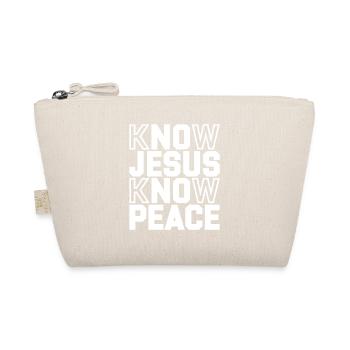Know Jesus Know Peace - Bio-Täschchen - Natur - Vorne