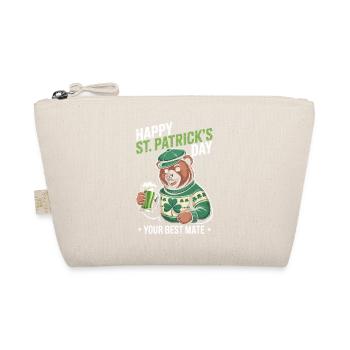 St Patrick's Bär mit Grünem Mantel - Bio-Täschchen - Natur - Vorne