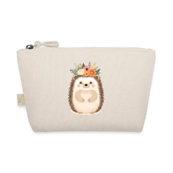 Flower wreath hedgehog: sweet forest friend - Organic Pouch - nature - Front