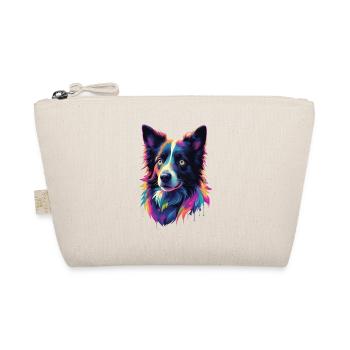 Colorful Dog Head Neon Palette - Organic Pouch - nature - Front