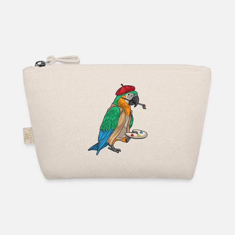 Parrot Painter Brush Painting Organic Pouch