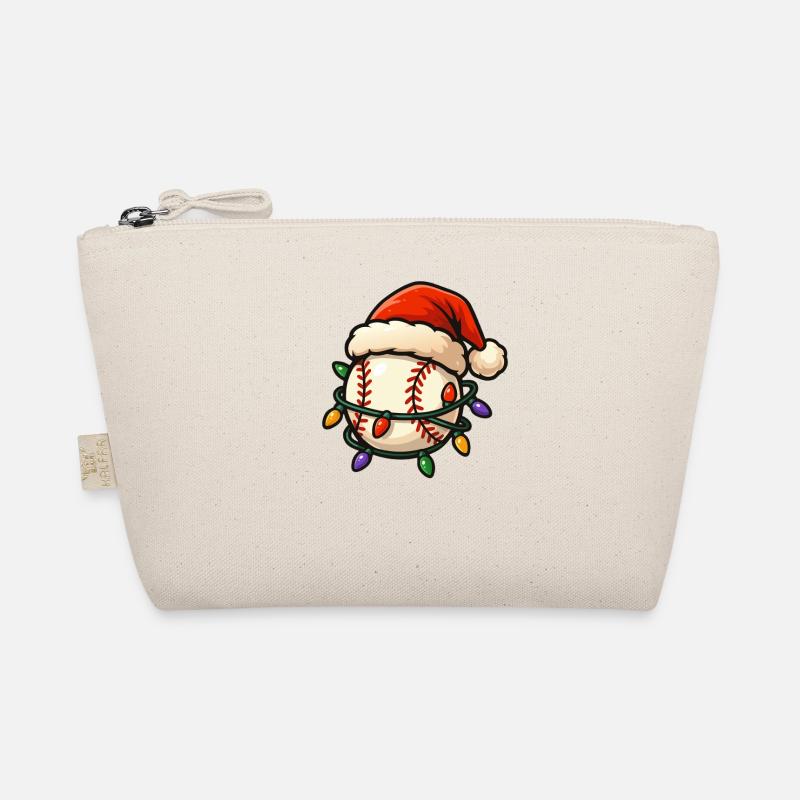 Christmas Baseball Funny Baseball Player Christmas Organic Pouch