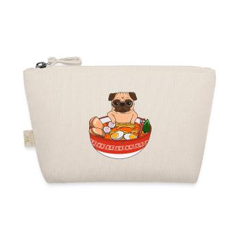 Pug Ramen Japanese Zen Chillin Dog Funny Pet Lover - Organic Pouch - nature - Front