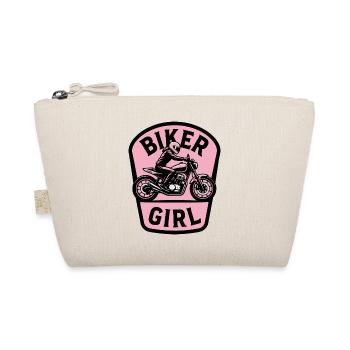 Biker Girl Motorcycle Bikerin - Bio-Täschchen - Natur - Vorne