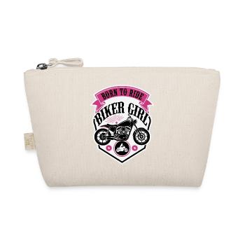 Biker Girl Motorcycle Shield - Bio-Täschchen - Natur - Vorne