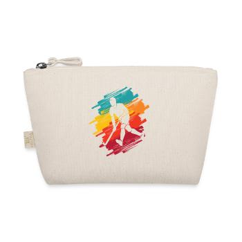 Feldhockey Hockeyspieler Retro Männer Hockey Junge - Bio-Täschchen - Natur - Vorne