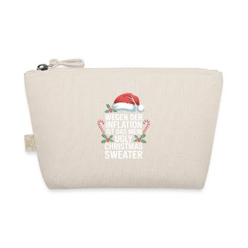 Inflation Joke Ugly Christmas Sweater - Organic Pouch - nature - Front